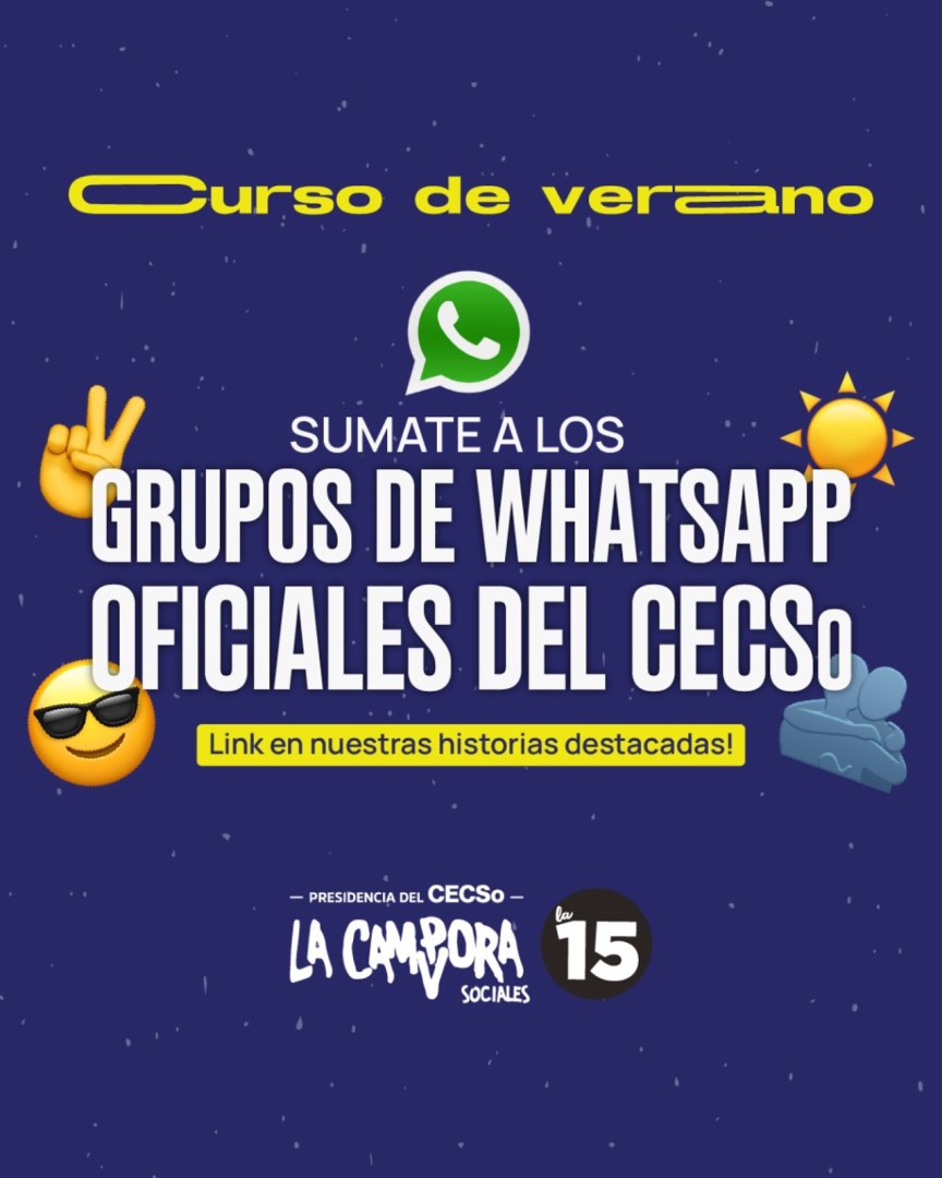 GRUPOS DE WHATSAPP DEL CURSO DE&nbsp;VERANO
