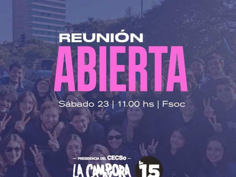 reunion general abierta&nbsp;agosto